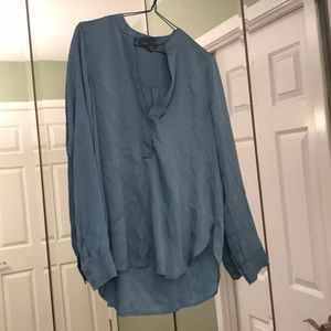 Vince. Blue Silk Blouse 4